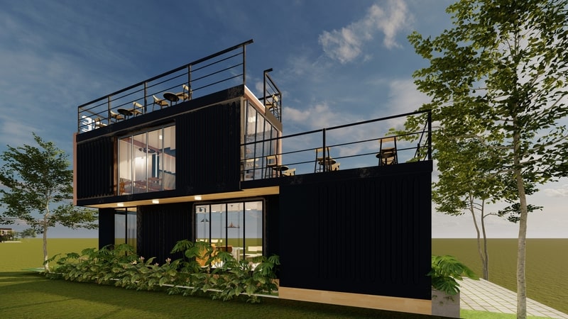 giá thi công quán cà phê container tại TPHCM