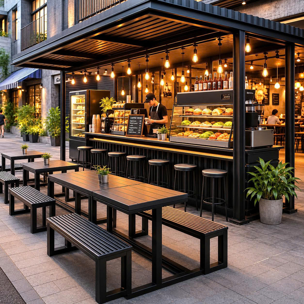 thiết kế quán cafe container đẹp độc đáo