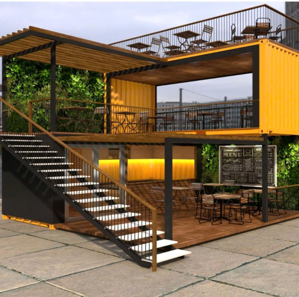 thiết kế thi công cafe container