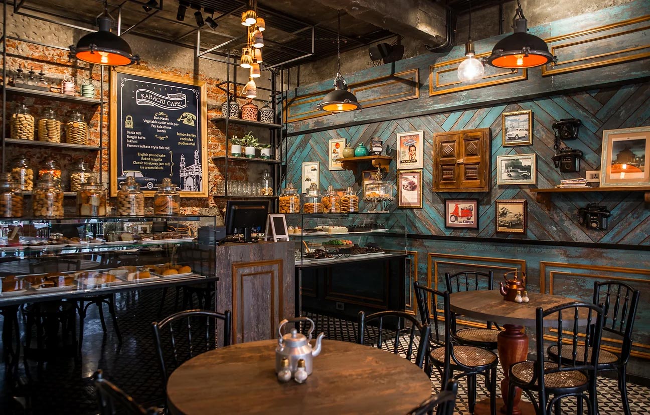 thiết kế quán cafe phong cách Vintage
