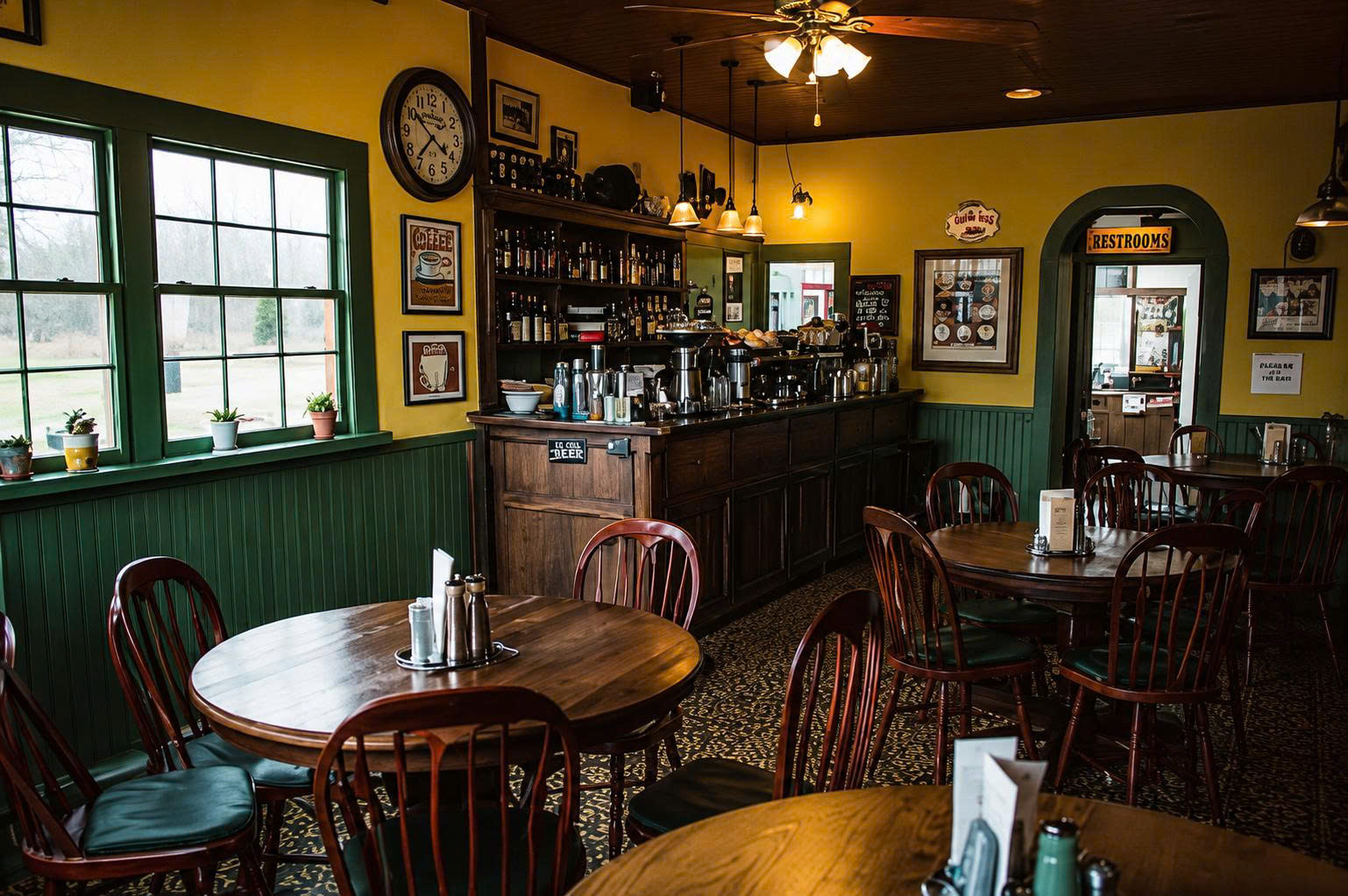 thiết kế quán cafe phong cách Vintage