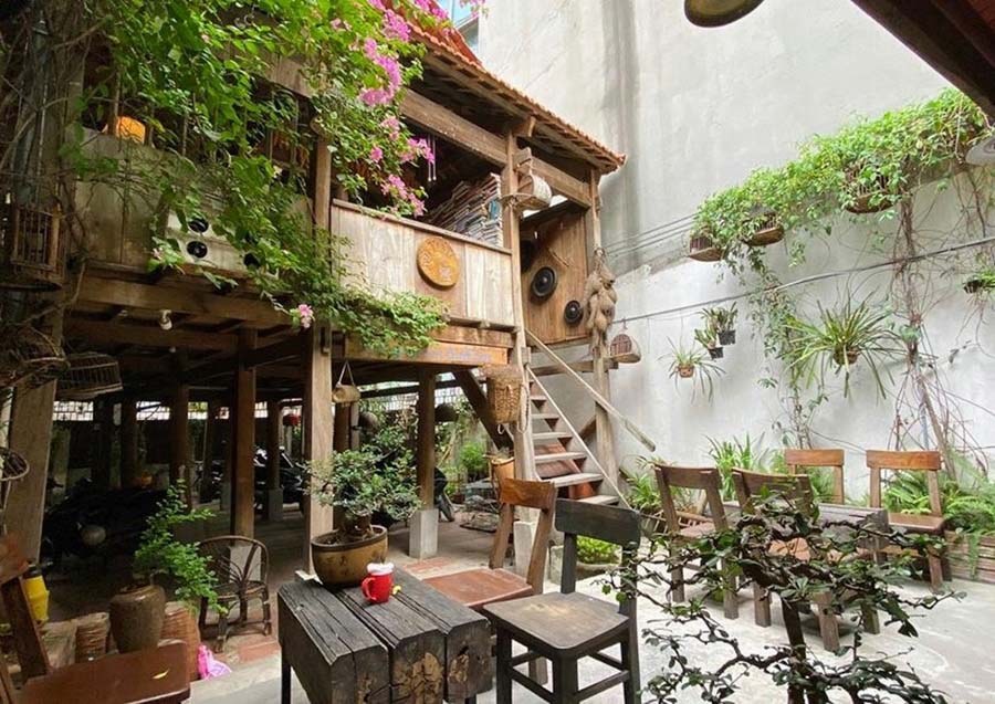 thiết kế quán cafe phong cách Vintage