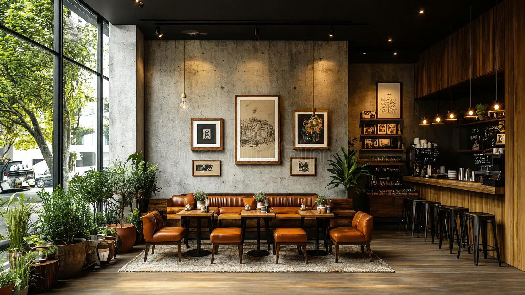 thiết kế quán cafe phong cách Vintage