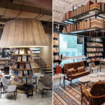 thiết kế quán cafe sách