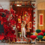 trang trí tết quán cafe