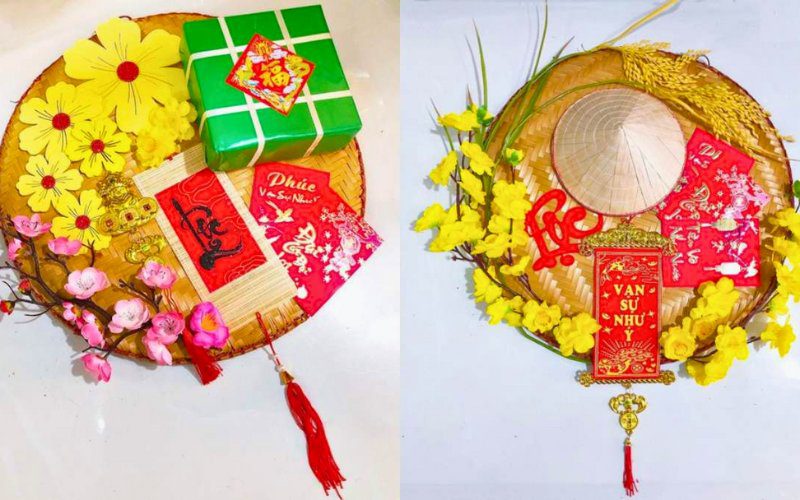 trang trí tết quán cafe