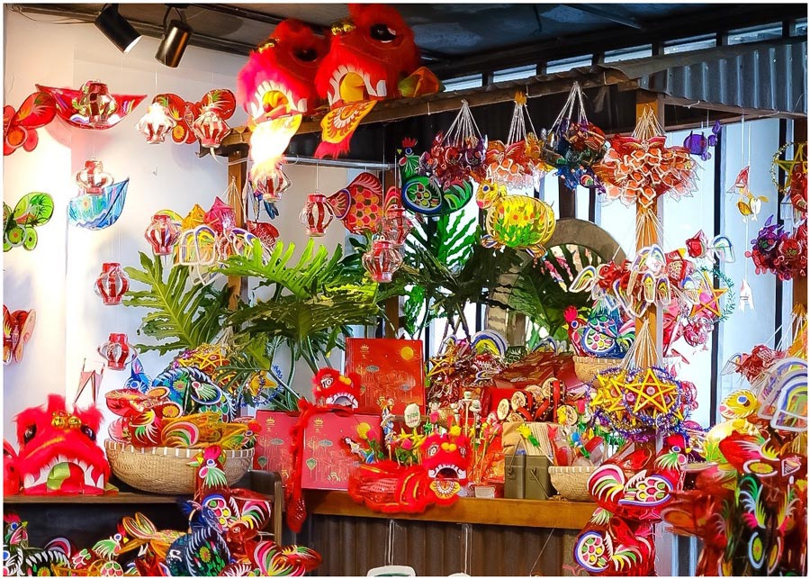 trang trí trung thu quán cafe