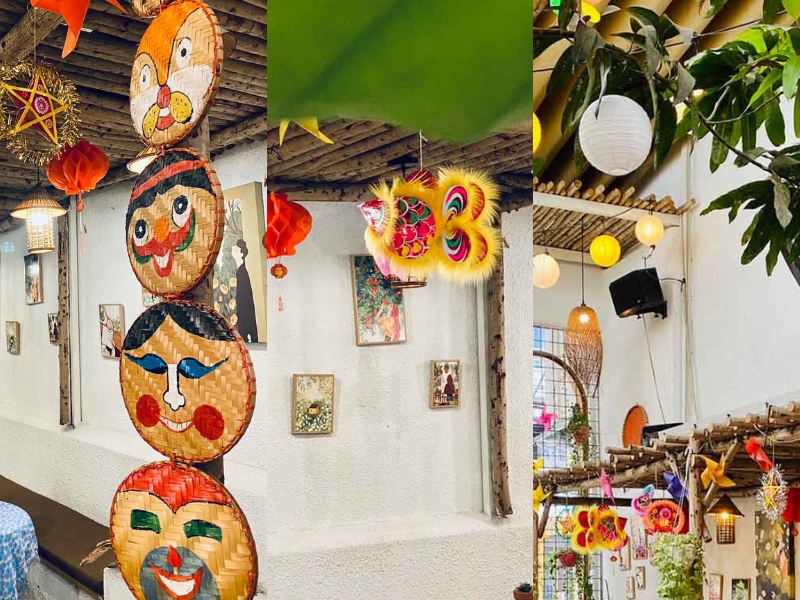trang trí trung thu quán cafe