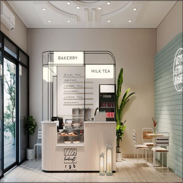thiết kế quán cafe nhỏ 40m2