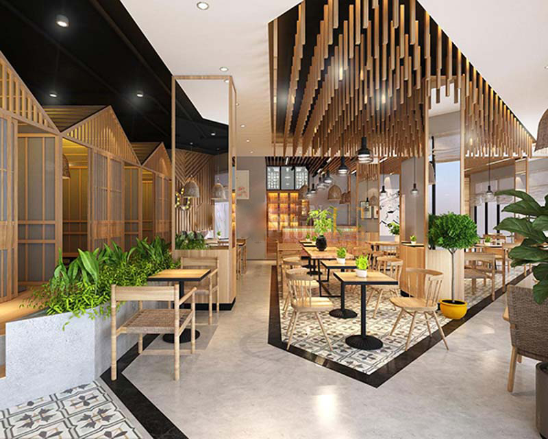 thiết kế quán cafe nhỏ 40m2