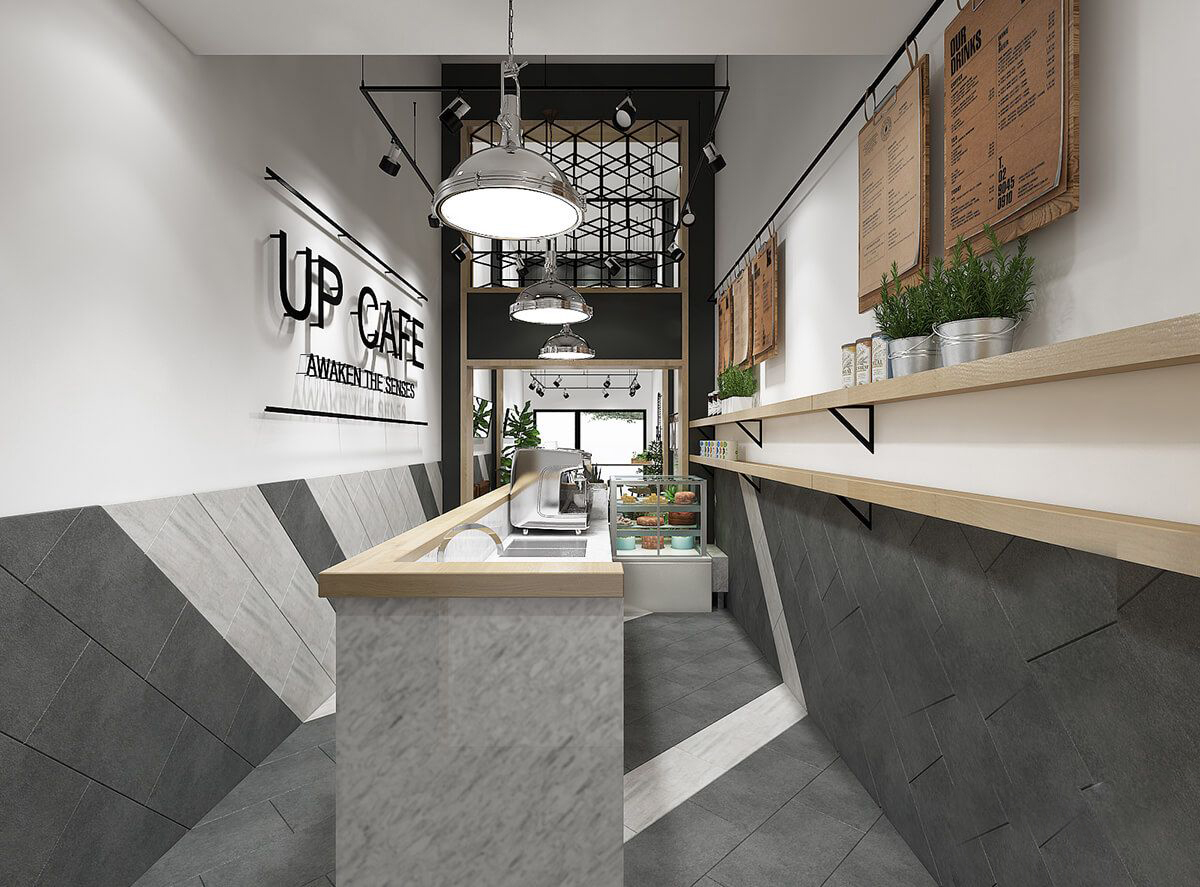 thiết kế quán cafe nhỏ 40m2