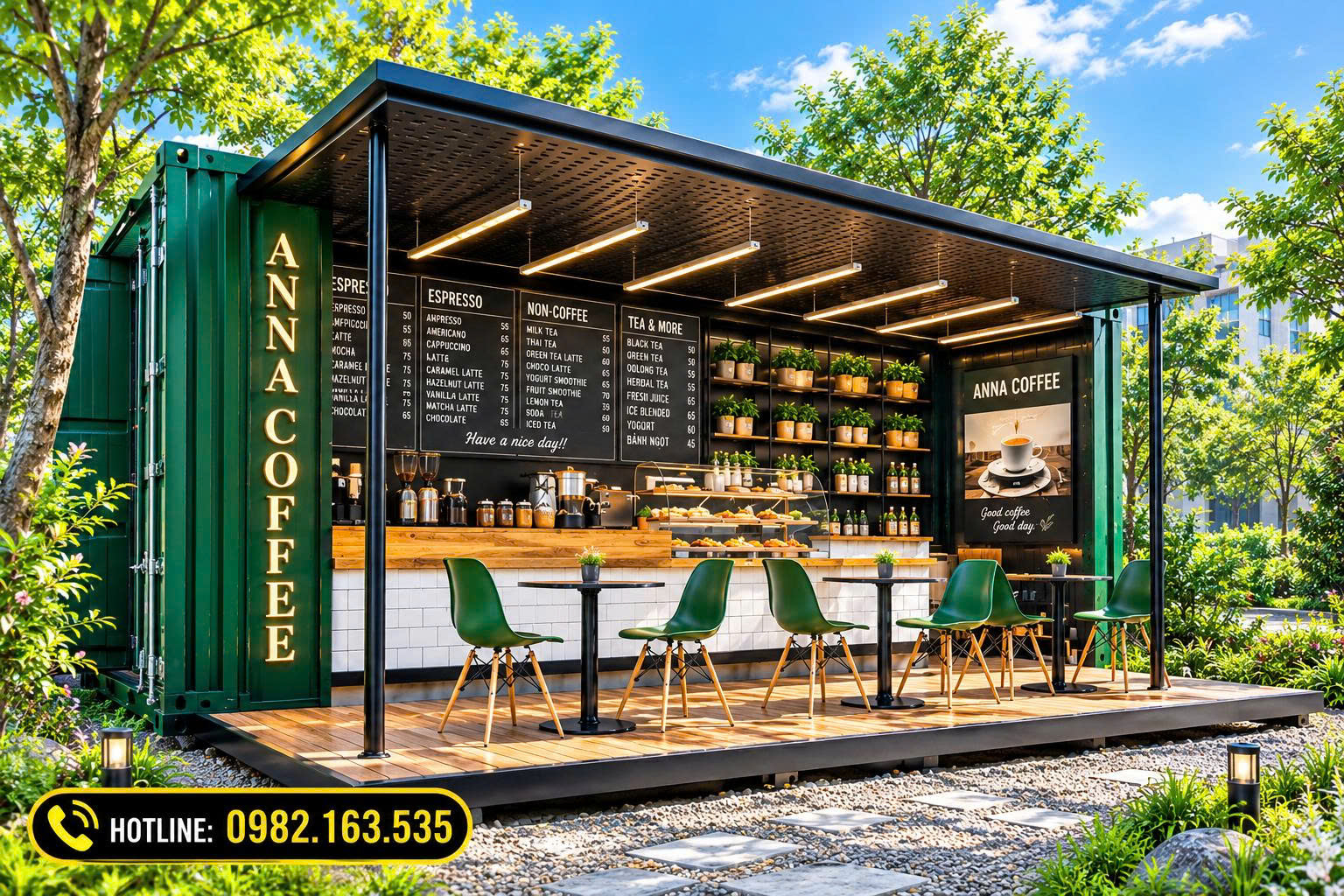 thi công quán cafe container Lâm Đồng