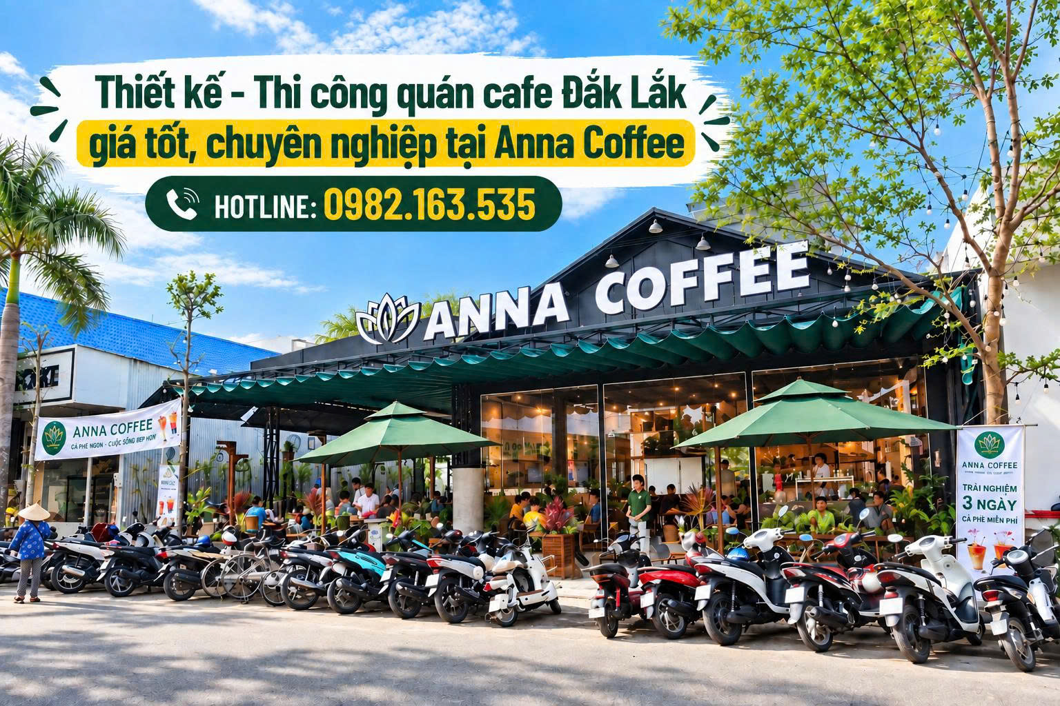 Thi công quán cafe Đắk Lắk