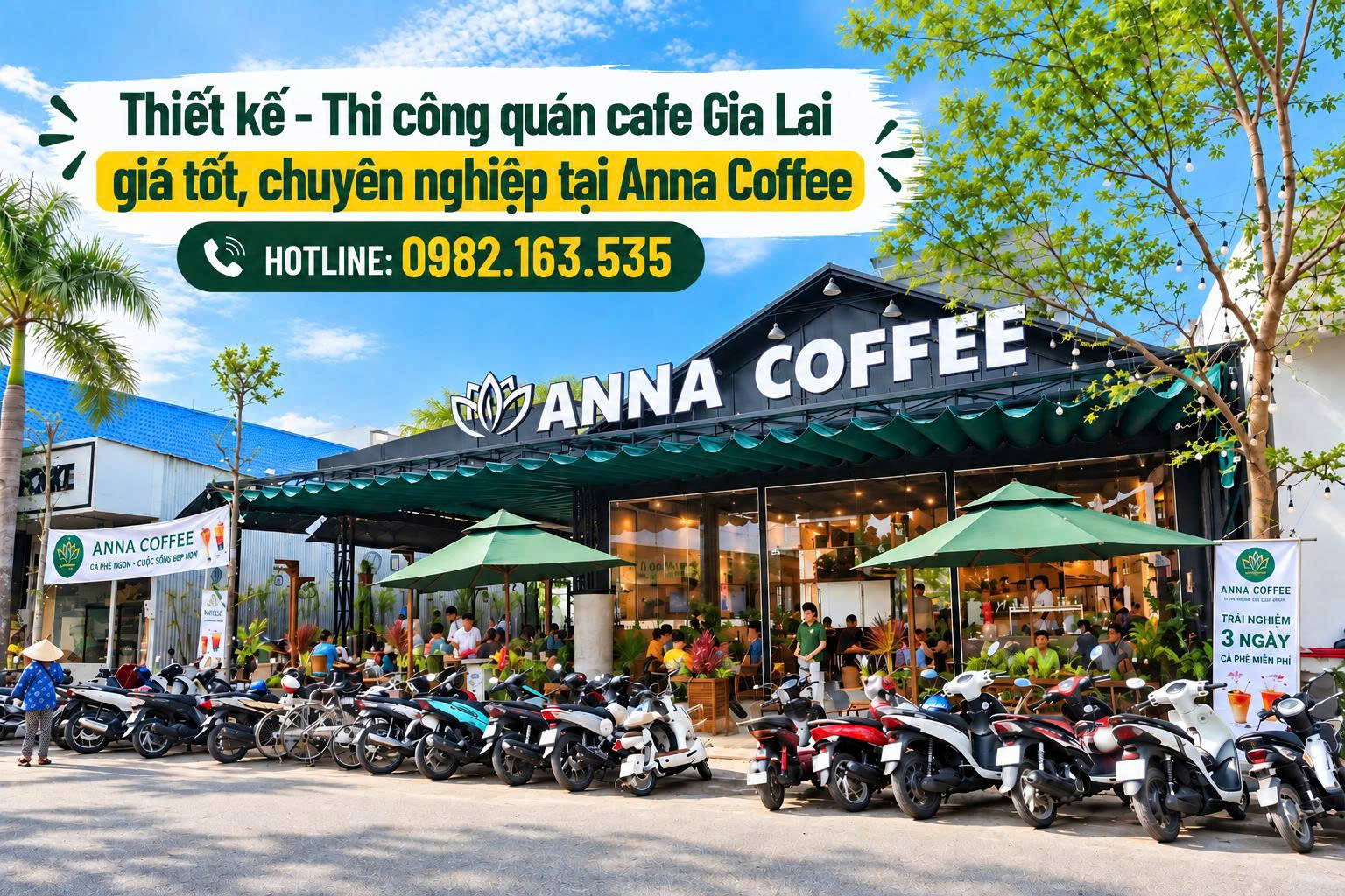 Thi công quán cafe Gia Lai