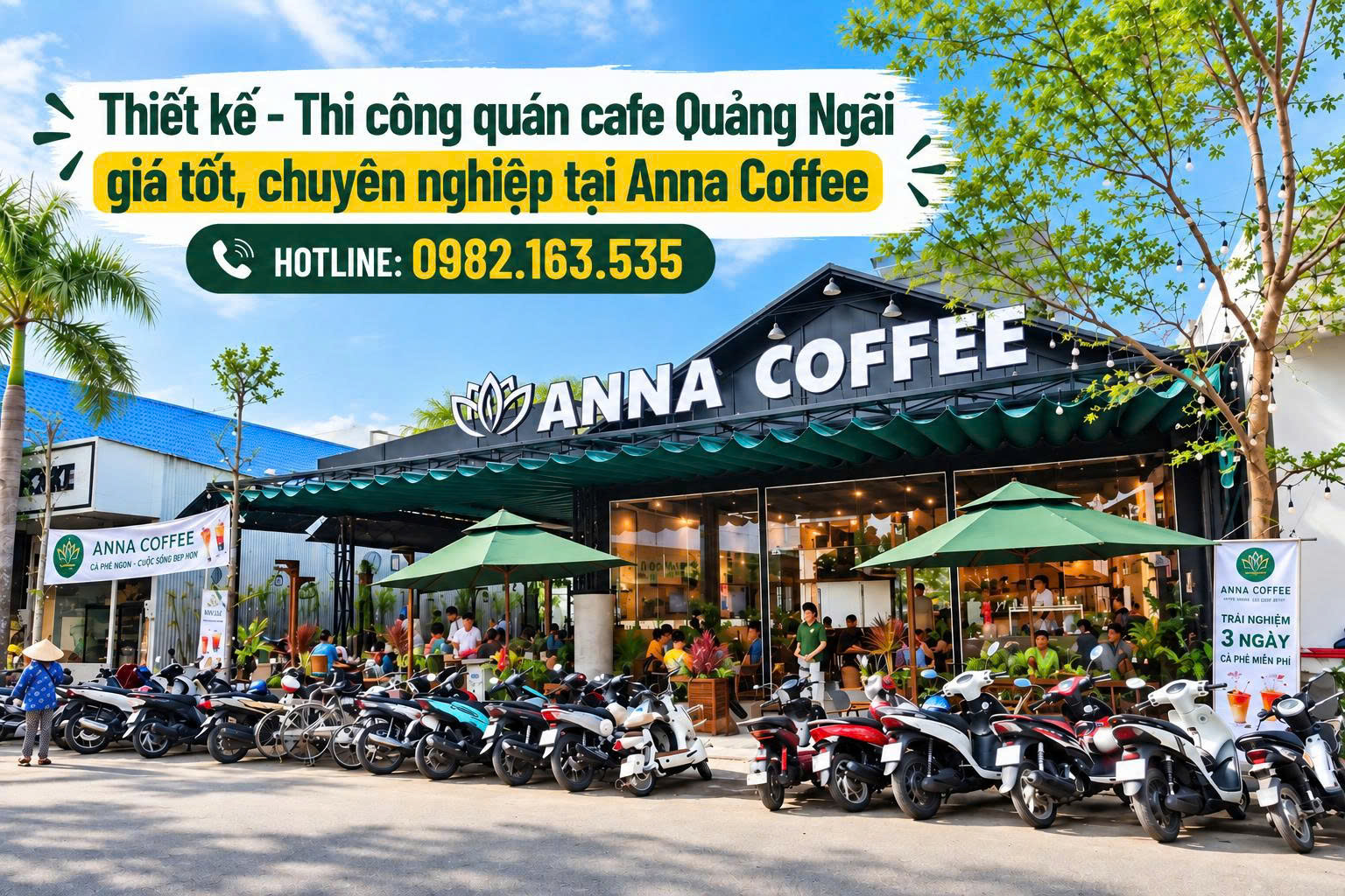 Thi công quán cafe Quảng Ngãi
