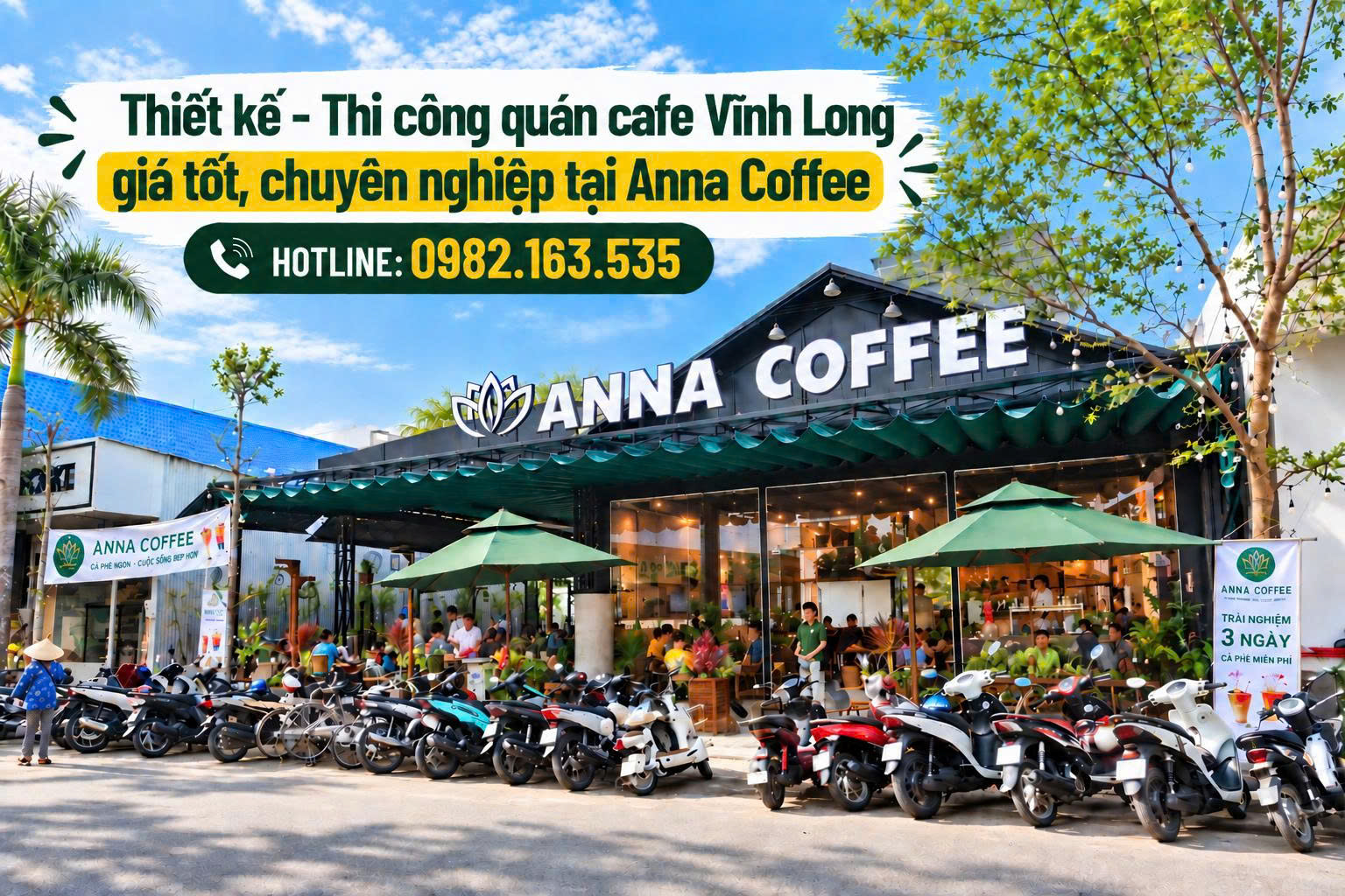 Thi công quán cafe Vĩnh Long