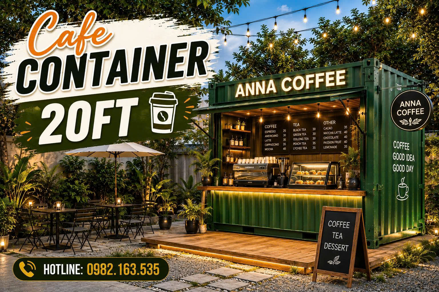 thi công quán cafe container Đắk Lắk