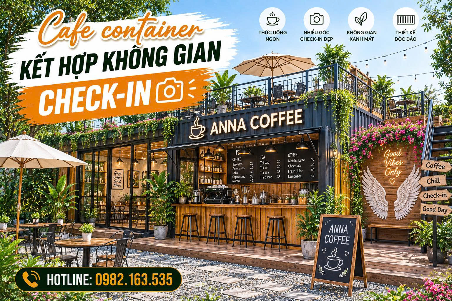 thi công quán cafe container Đắk Lắk