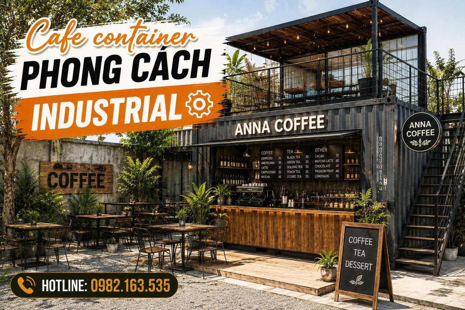 thi công quán cafe container Lâm Đồng